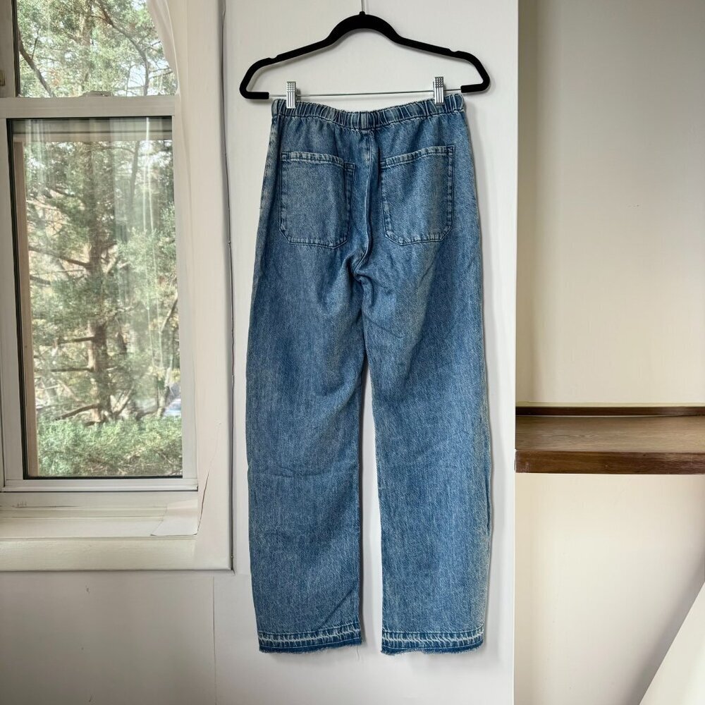 Rag & Bone Ultra Featherweight Logan Wide-Leg Beach Pants Denim Blue 25 - Picture 6 of 10